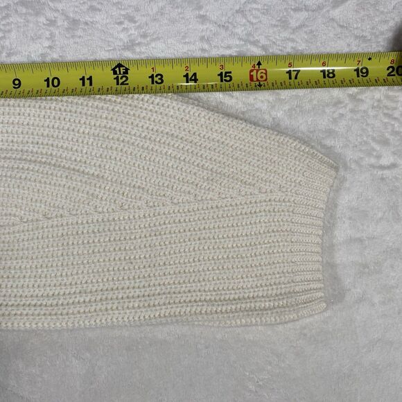 Van Kukil Women's Sz Sm Cashmere Turtleneck Sweater Ivory Drop Sleeve Old Money - Picture 4 of 6